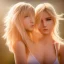 Placeholder: masterpiece, best quality, beautiful boy and girl, blond flutter hair, highly detailed body, sun light, 4K, RAW, depth of field, high contrast, realistic details, 150mm