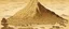 Placeholder: A brown mountain covered in sand designed in ancient Egyptian architectures and sculptures painted by Katsushika Hokusai