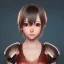 Placeholder: Anime girl cute neck head portrait, warrior costume, village, meditation, 8k quality