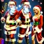 Placeholder: pretty blonde fairies dressed as santa