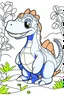 Placeholder: cute dinosaur coloring by numbers