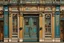 Placeholder: museum quality color woodcut of a fanciful 1920's Parisian apartment block with ornate art nouveau appointments and doors in the style of Gustave Baumann, with a fine art aesthetic, highly detailed, finely cut ,8k render,