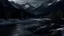 Placeholder: Search for an image of a river with mountains, 32k,dark winter