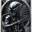 Placeholder: think about a commercial poster script with a alien xenomorph by H. R. Giger pointing his finger to the camera with a smile, saying "No, Not like this: It's censored!." CENSORED!?!