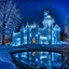 Placeholder: a castle entirely made from transparent ice with an ice sculpted lynx displayed at the entrance, everything from transparent glassy ice :: Professional photography, natural lighting, canon lens, shot on dslr 64 megapixels sharp focus, depth of field, hdr, white and blue theme