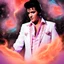 Placeholder: 3D hearts and Stars and Bubbles, heart-shaped, electrifying, close-up, Head and shoulders portrait of Elvis in 3D, double exposure shadow of the ghost, Invisible, poignant, extremely colorful, Dimensional rifts, multicolored lightning, outer space, planets, stars, galaxies, fire, explosions, smoke, volcanic lava, Bubbles, craggy mountain peaks the flash in the background, 32k UHD, 1080p, 1200ppi, 2000dpi, digital photograph, heterosexual love, speedforce