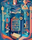 Placeholder: A whimsical illustration of a magical library filled with ancient tomes, floating books, and curious creatures seeking knowledge, in the style of Art Deco, geometric shapes, bold color palettes, and stylized forms, 9K resolution, inspired by the works of Erte and Tamara de Lempicka, celebrating the power of imagination and the pursuit of wisdom.