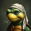 Placeholder: Teenage Mutant Ninja Turtle with a pearl earring.