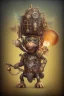 Placeholder: cute steampunk mechanical monkey with wings