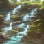 Placeholder: waterfall with river, stones