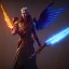 Placeholder: Archangel Michael with sword in flames, unreal 5, octane render, cinema4d, dynamic lighting, soft lighting, 4k, redshift render, highly detailed, hyper realistic