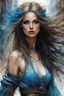 Placeholder: urban Fashion , cute woman, beautiful perfect face, long hair, detailed blue eyes, athletic, walking , waist-up, Art by WLOP, Luis Royo, Carne Griffiths, Jean-Baptiste Monge, Jessica Rossier, Brian Froud, Rembrandt