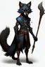 Placeholder: black fox of nine tails humanoid dnd