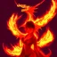 Placeholder: Dragon girl in a world of flames