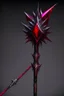 Placeholder: A sorceress evil staff that is a mix colors of red and black crystals and sharp edges