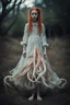 Placeholder: feral ginger girl squid ghost with old dress