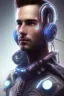 Placeholder: cyberpunk, head, men, portrai, tron