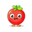 Placeholder: a cartoon cute tomato white background