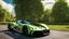 Placeholder: A sleek (((a cross of bentley and koenigsegg jesko))), on street, with hill and trees around, a beautiful clouds and sunny weather, 4K, Superdetailed, No mistakes