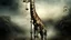 Placeholder: Create an intriguing image of a surreal being that merges the elegance of a giraffe with the brutality of a guillotine and the menace of a revolver. Picture a creature with a long, graceful giraffe neck ending in a sharp guillotine blade, its body transforming into a revolver cylinder, exuding an aura of strangeness and danger. This extraordinary figure encapsulates a unique fusion of disparate elements, challenging logic and sparking the imagination.