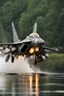 Placeholder: Fighter Jets Flying Into The Water Spray, Faster Than Sound, Professional Photography, Bokeh, Natural Lighting, Canon Lens, Shot On Dslr 64 Megapixels Sharp Focus,