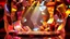 Placeholder: a 3d fractal stage structre made of metallic color 3d structures, pertty artistc background,dynamic lights