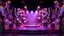 Placeholder: a 3d fractal stage structre made of metallic color 3d structures, pertty artistc background,dynamic lights