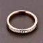 Placeholder: delicate thin ring with diamond dust, knot, rose gold, thin ring