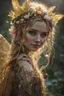 Placeholder: Pink flower crown,Pointed elven ears,Blonde hair ,Pink dress,Sparkling fairy wings,Very long golden hair,Fairy crown,pointed ears,elven ears,fairy wings,water lilies,sparkling,glittering,flowers,blossoms,golden crown,light pink dress