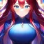 Placeholder: Clear focus, 8k, high quality, detailed, beautiful lighting, girl, vibrant colors, red long hair, vibrant blue eyes,