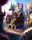 Placeholder: medieval fantasy castle town with flowers rpg art