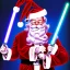 Placeholder: roger miller, light saber, santa hat