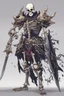 Placeholder: skeleton warrior, anime style