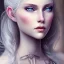 Placeholder: ice queen blue eyes long blond hair smiling face long dress in elden ring realistic