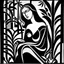 Placeholder: Vrouw in Matisse Steel in black and white