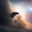 Placeholder: a lone skydiver crouched at airplane door, ground and clouds below, ready to jump, 8k resolution, high-quality, fine-detail, iridescent, intricate, digital art, detailed matte, volumetric lighting, illustration, 3D octane render, brian froud, howard lyon, selina french, anna dittmann, annie stokes, lisa parker, greg rutowski, George Grie, Ben Goossens, Igor Morski