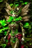 Placeholder: Forest fairy with textured leaves and floral armour