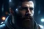 Placeholder: handsome bearded man cinematic dramatic hd highlights detailed real wide and depth atmosphere scifi