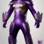 Placeholder: Cosmic super hero, purple costume,4k image, gray colour costume