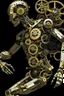 Placeholder: mechanical man punk cypher dancing detailed cogs and screws leonardo da vinci style detail STYLE OF Hiroshi Nagai