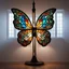 Placeholder: a butterfly-shaped floor lamp stained glass window