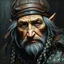 Placeholder: oil painting, heavy brushstrokes, paint drips, a breathtaking portrait of an old dwarf warrior, female, resembles chubby, shoulder length braided gray hair, clad in worn chain mail armor, wearing a leather head band, dungeons and dragons art style, realistic faces, dark fantasy, intricate details, hyper detailed, by Jean Baptiste Monge, Carne Griffiths, Michael Garmash, Seb Mckinnon, rich, deep colors, layered image shaded famale