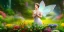 Placeholder: bright fairy, beautiful portrait, flowery landscape