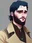 Placeholder: Portrait of a 30 year old strange gay wizard like John Snow