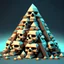 Placeholder: Cartoon of skulls stacked in a pyramid shape 4k