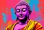 Placeholder: pop art pixels 1000 images budha in the style of warhol