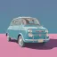 Placeholder: Tiny Fiat 500, soft smooth lighting, with soft colors, 100mm lens, 3d octane render, cinema4d, trending on polycount, modular constructivism, blue background, physically based rendering, centered.