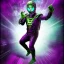 Placeholder: Kevin Bacon as Mysterio, Marvel, Green mist, MCU Multiverse, Zombie Avengers, Purple Background, Green clouds, Mist in helmet, Evil Dead Cabin, Necronomicon Book,