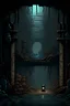 Placeholder: An animated 2d platformer of an apocalyptic sewer, dark and creepy