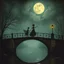Placeholder: THE GHOST IS STILL DANCING AT NIGHT ON THE OLD COUNTRY BRIDGE. . Leonor Fini. Fiona Staples